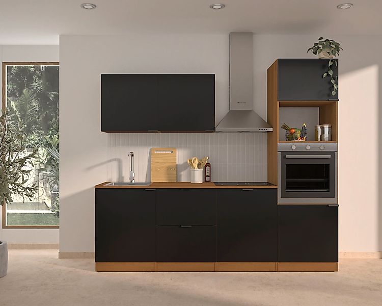 Gami Küchenzeile "240 cm EDEN ohne E-Geräte" melaminbeschichtet, pflegeleic günstig online kaufen