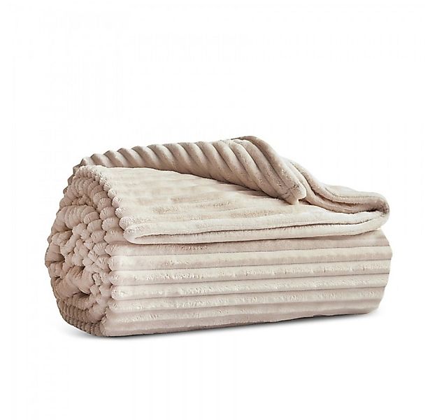 Karaca Tagesdecke Karaca Ruby Stripe Wellsoft Doppel Decke Tagesdecke Ecru günstig online kaufen
