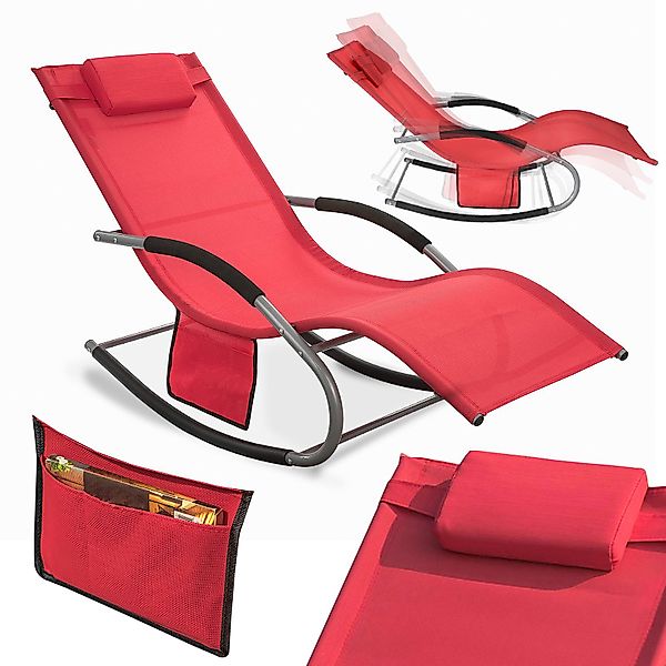 SoBuy Gartenliege OGS28, Sonnenliege mit Kopfkissen günstig online kaufen