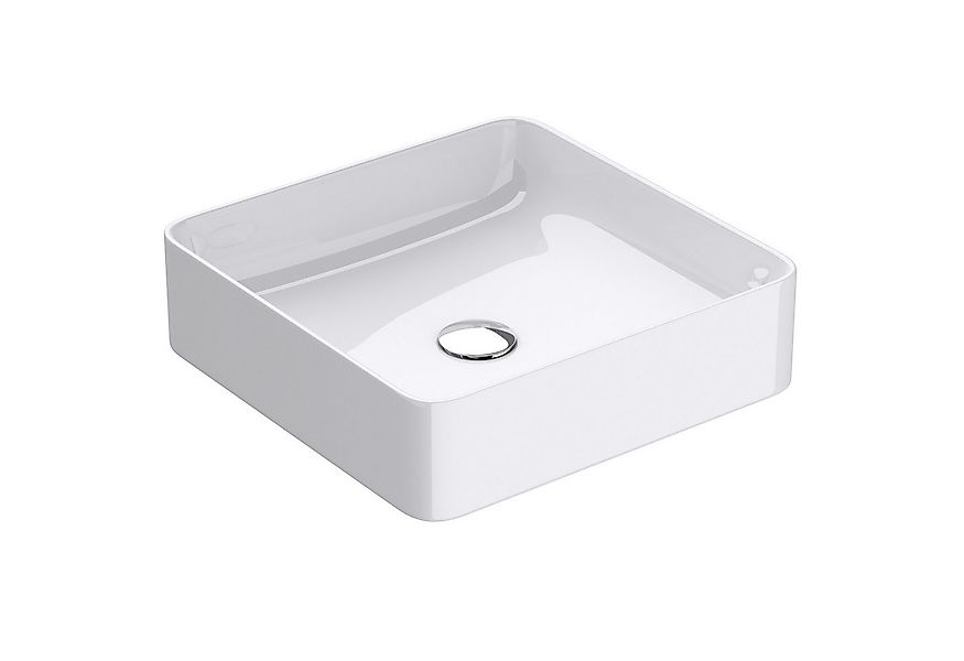doporro Waschbecken keramik Aufsatzwaschbecken eckig Waschtisch mit Nano-Sc günstig online kaufen