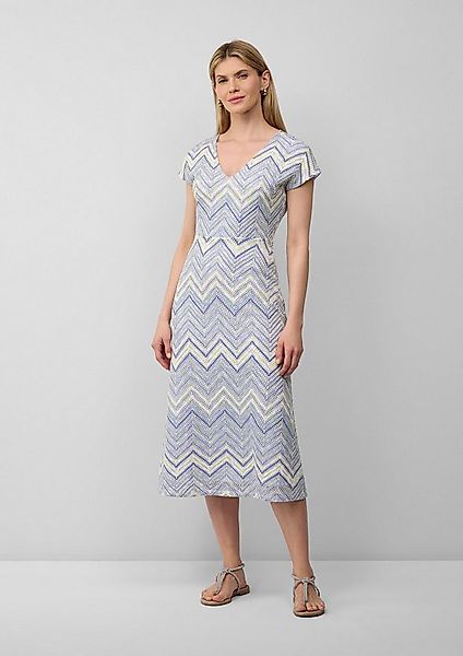 s.Oliver Midikleid Kleid Antailliertes Midikleid aus Strickjersey mit V-Aus günstig online kaufen