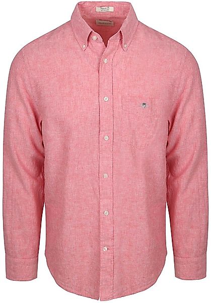 Gant Hemd Cotton Linen Rosa - Größe L günstig online kaufen
