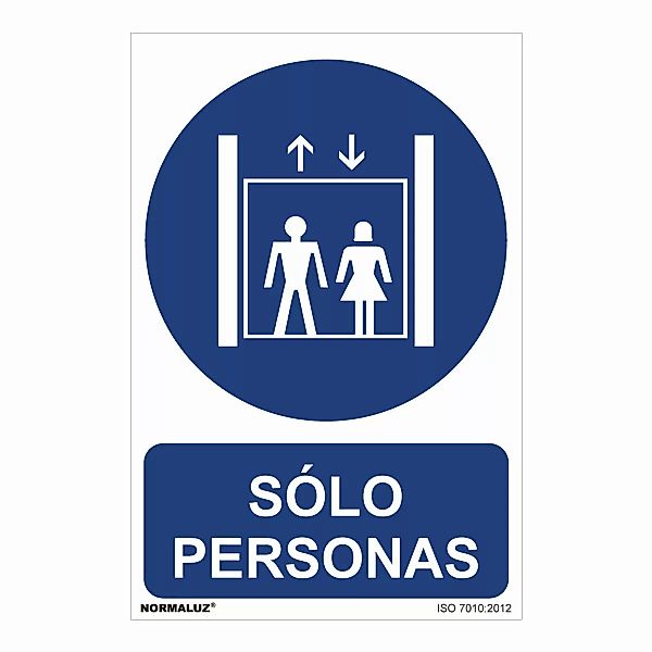 Schild Normaluz Sólo Personas Pvc (30 X 40 Cm) günstig online kaufen