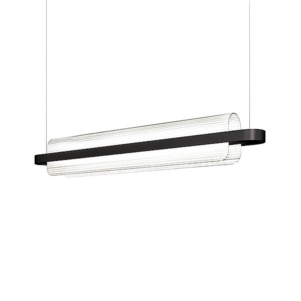 kdln LED-Hängeleuchte Nami, schwarz, Länge 150 cm, Glas günstig online kaufen
