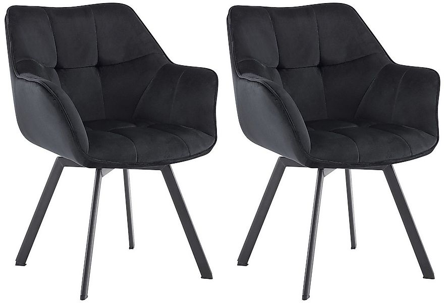 CLP Esszimmerstuhl Jordi (2er Set, 2 St), Metallgestell drehbar, bis 150 kg günstig online kaufen