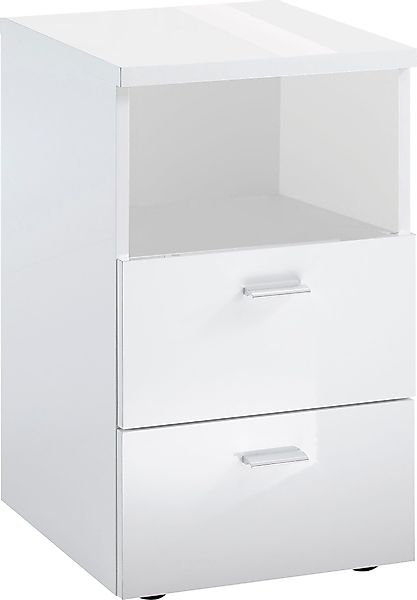 FMD Nachtkonsole "Suva" Nachttisch m. 2 Schubkästen und offenem Fach, 60 cm günstig online kaufen