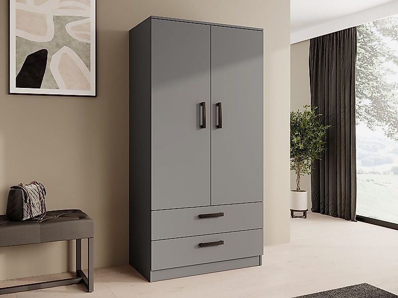 Beautysofa Kleiderschrank TREND 2-türig mit Selbsteinzug, Kleiderstange und günstig online kaufen
