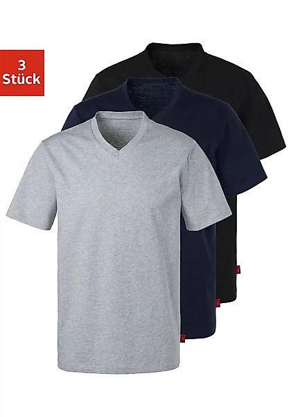 s.Oliver V-Shirt (3er-Pack) in uni günstig online kaufen