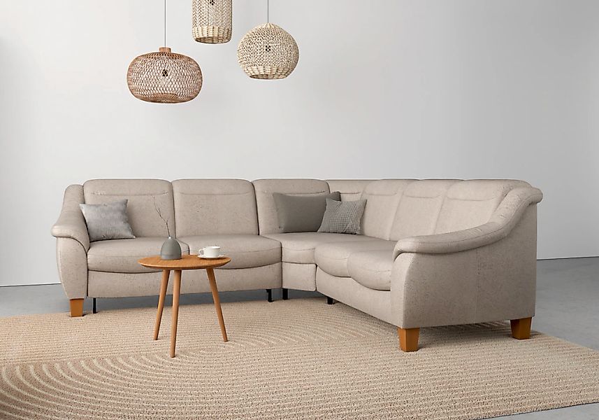 Home affaire Ecksofa "Caldera L-Form" Federkern, wahlweise mit Kopfteilvers günstig online kaufen