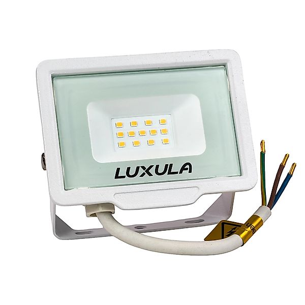LUXULA LED Strahler 10W 1000lm Fluter 3000K Warmweiß Flutlichtstrahler Slim günstig online kaufen