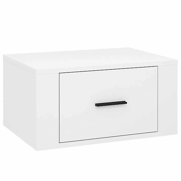 Vidaxl Wand-nachttisch Hochglanz-weiß 50x36x25 Cm günstig online kaufen
