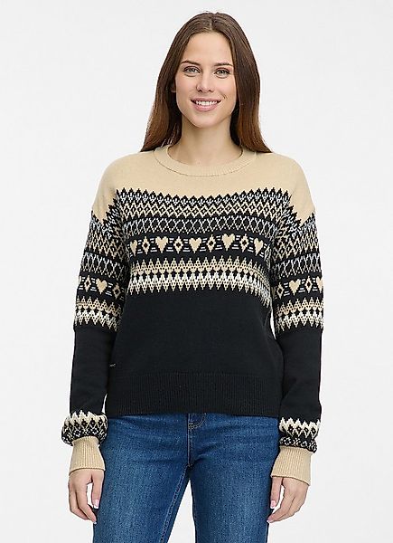Ragwear Rundhalspullover OSLANA mit Jacquard Strickmuster, Rundhals, normal günstig online kaufen