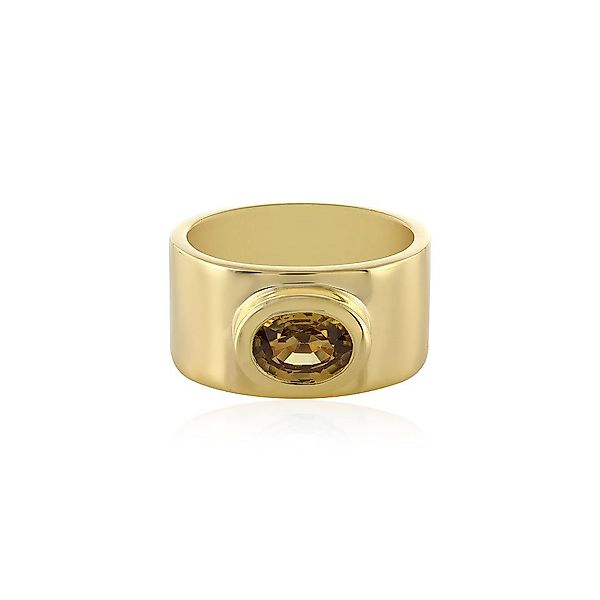 Cavill Silberring Tansanischer gelber Zirkon Goldplattierter günstig online kaufen
