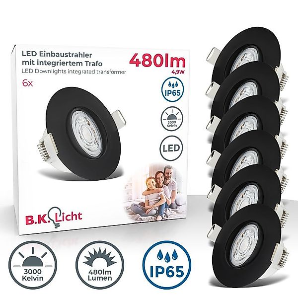 B.K.Licht LED Einbaustrahler LED Bad-Einbauleuchten ultraflach günstig online kaufen