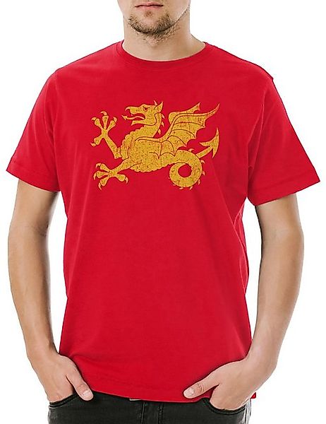 Urban Backwoods Print-Shirt Urban Backwoods Shire Flag Herren T-Shirt Rot G günstig online kaufen