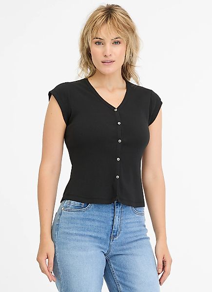 Ragwear T-Shirt "NOMERA", mit kurzen angeschnittenen Ärmeln und durchgehend günstig online kaufen