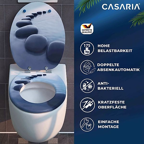 Casaria WC-Sitz, Doppelte Absenkautomatik MDF Holz günstig online kaufen