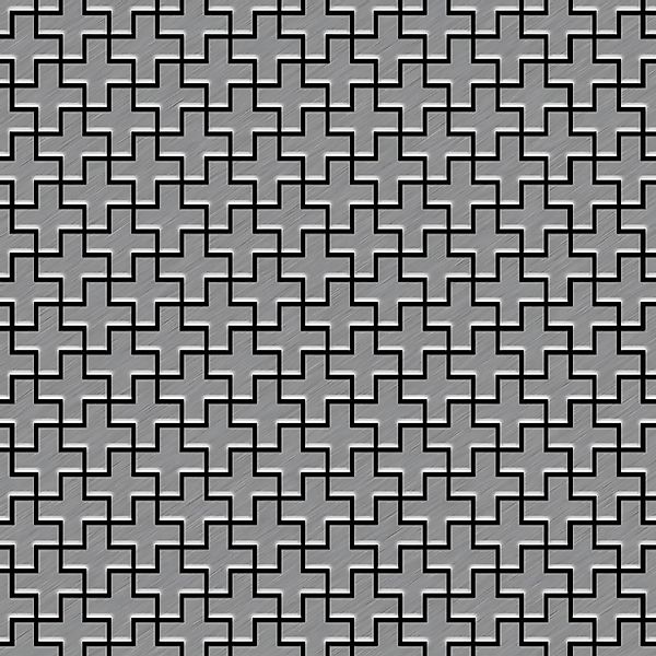 ALLOY Mosaik Fliese Massiv Metall Edelstahl Marine Gebürstet Grau Swiss Cro günstig online kaufen