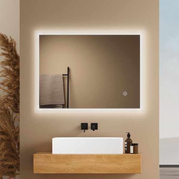 EMKE Badspiegel LED Badezimmerspiegel mit Beleuchtung günstig online kaufen