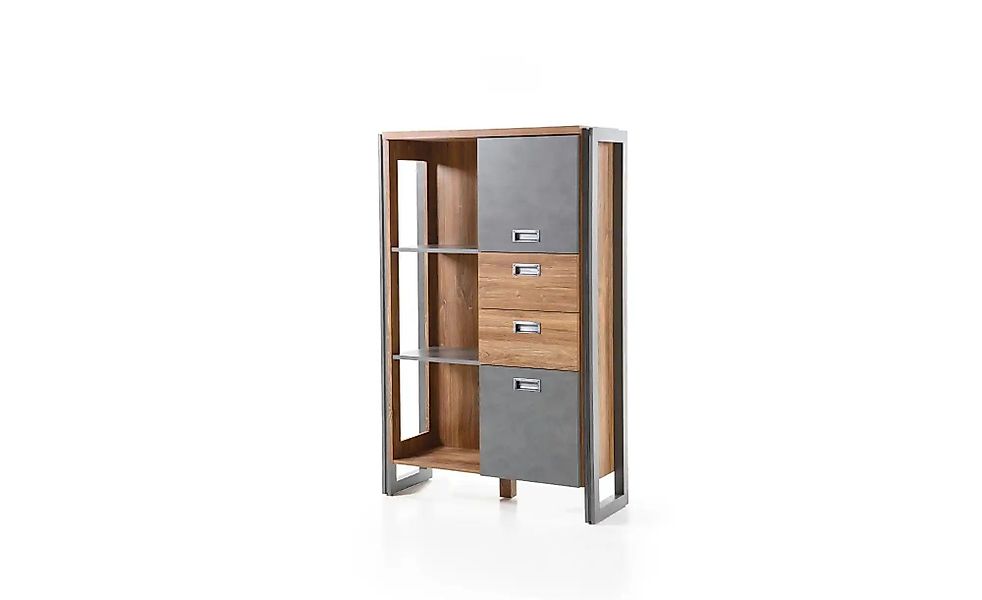 Highboard  Dinan ¦ braun ¦ Maße (cm): B: 90 H: 140 T: 33.0 Kommoden & Sideb günstig online kaufen