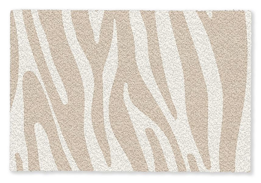 MuchoWow Fußmatte Zebramuster - Beige - Weiß - Tiermuster, Rechteckig, inne günstig online kaufen
