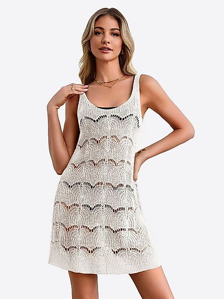 Imily Bela Strandkleid Damen Häkelstrick Beach Bikini Cover-Up Strandüberwu günstig online kaufen