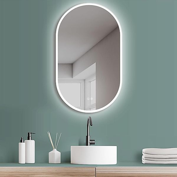 HOKO Badspiegel Oval Spiegel Schwarz Gold günstig online kaufen
