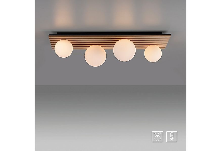 OTTO home Deckenleuchte Evinnia Akustikpaneele mit Glaskugeln, Leuchtmittel günstig online kaufen