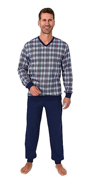 Normann Pyjama Normann Herren langarm Schlafanzug mit Bündchen – auch in Üb günstig online kaufen