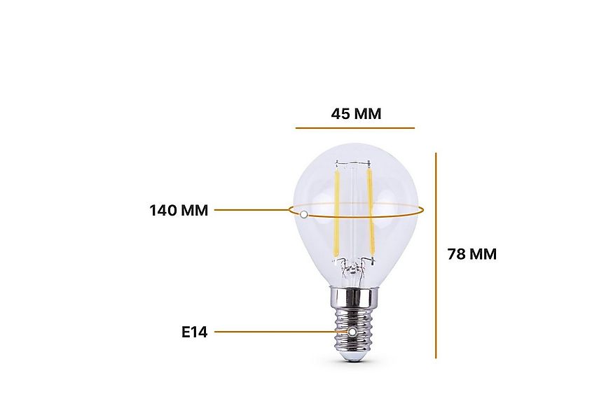 Bestlivings LED-Leuchtmittel Glühbirne E14 2700K Warmweiß, E14, 9 St., Warm günstig online kaufen