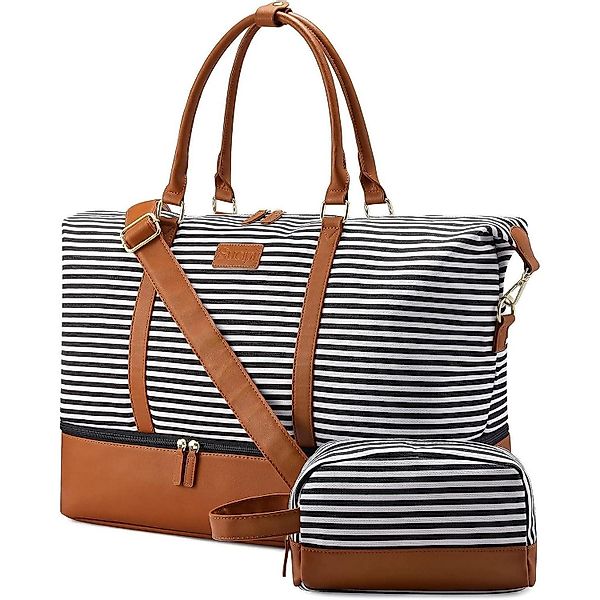 LuxusKollektion Reisetasche Weekender Reisetasche Damen Canvas günstig online kaufen