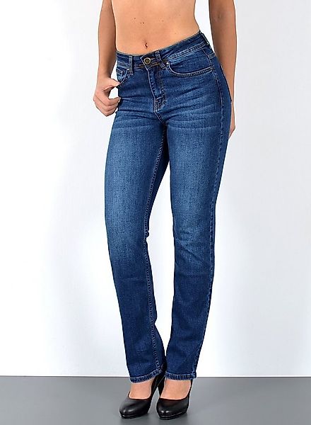 ESRA Straight-Jeans High Waist Damen Jeans Straight Leg Hose Stretch gerade günstig online kaufen