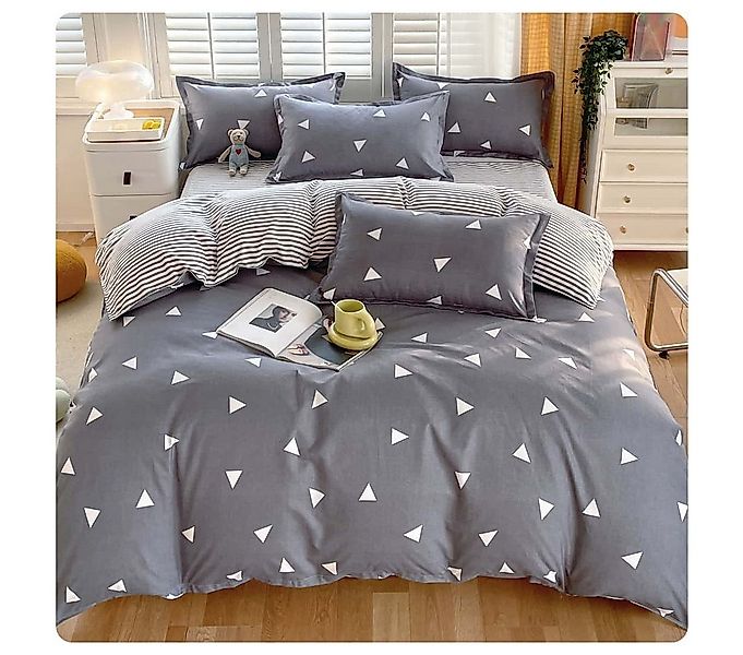 ibettertec Bettwäsche Bettbezug Set 135x200, 200x200 cm mit Kissenbezug 80X günstig online kaufen