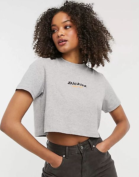 Dickies – Central 1922 – T-Shirt mit kurzem Schnitt in Grau günstig online kaufen