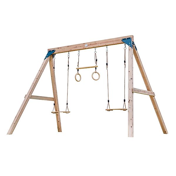Axi Doppelschaukel Maya aus Holz mit Trapez Braun FSC® günstig online kaufen