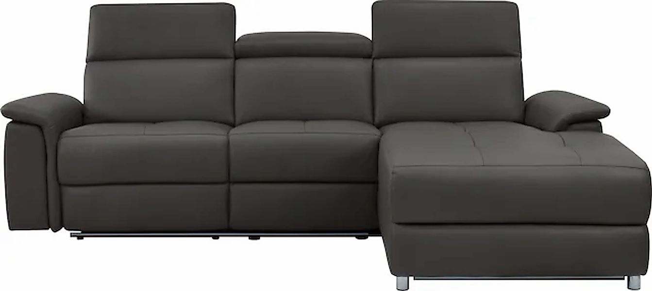 Home affaire Ecksofa »Pareli, L-Form, 259cm,m. Recamiere, Echtleder, Kunstl günstig online kaufen