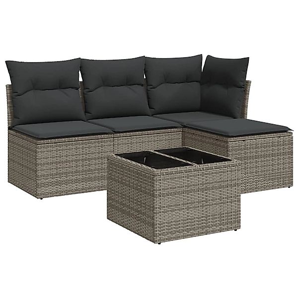 vidaXL Gartenlounge-Set 5-tlg. Garten-Sofagarnitur mit Kissen günstig online kaufen