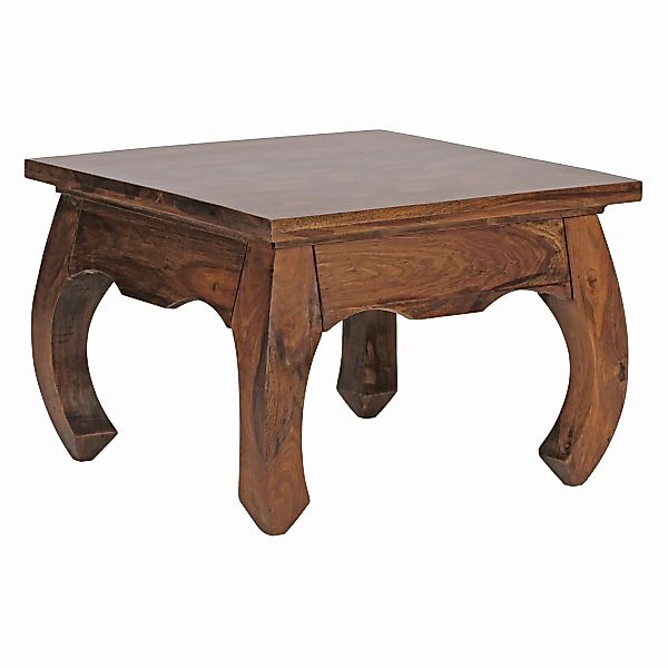 Couchtisch Massiv-Holz Sheesham 60 cm breit Wohnzimmer-Tisch Design dunkel- günstig online kaufen