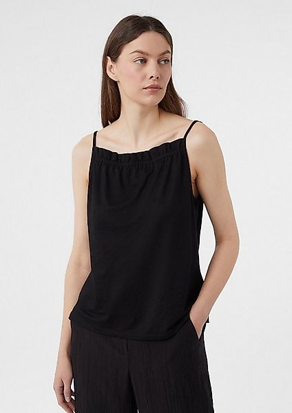 comma Muskelshirt T-Shirt Ausgestelltes Tanktop aus Viskosemix günstig online kaufen