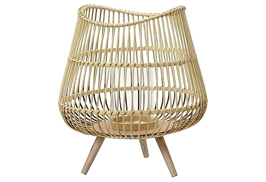 Kaemingk Windlicht ADALAS, H 42 cm, Ø 35 cm, Braun, Bambus, (1 St), mit Gla günstig online kaufen
