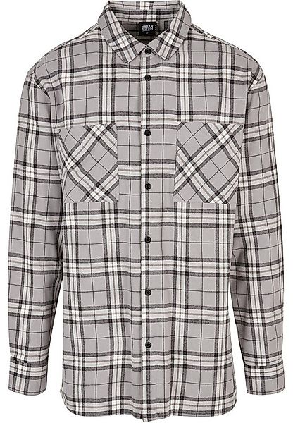 URBAN CLASSICS Langarmhemd Urban Classics Herren Long Oversized Grey Check günstig online kaufen
