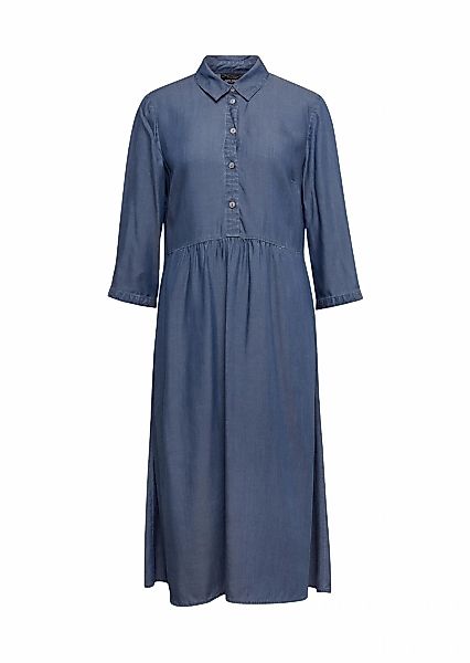 GOLDNER Midikleid "Kurzgröße Kleid mit Hemdblusenkragen" günstig online kaufen