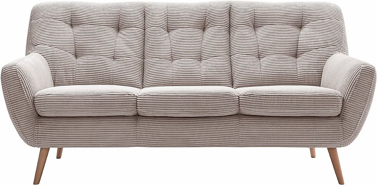 exxpo - sofa fashion 3-Sitzer "Scandi, bequem, aufwendige Rückenpolsterung günstig online kaufen