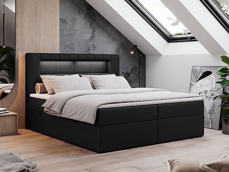 MKS MÖBEL Boxspringbett GOLD5 (Set, Packung, 7 Härtezonen, T30-Schaum, LED, günstig online kaufen