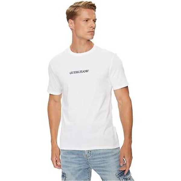 GUESS JEANS T-Shirt Herren T-Shirt Slim Fit Weiß – Nachhaltiges günstig online kaufen