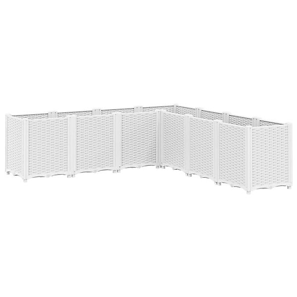 vidaXL Pflanzkübel Weiß 160x160x53 cm PP 367869 günstig online kaufen