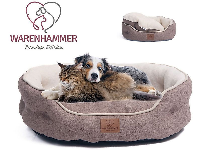 Warenhammer Tierbett Orthopädisches Premium Hundebett, Katzenbett, flauschi günstig online kaufen