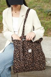 Coonoor Schultertasche Canvas Handtasche Leopardenmuster Crossbody günstig online kaufen