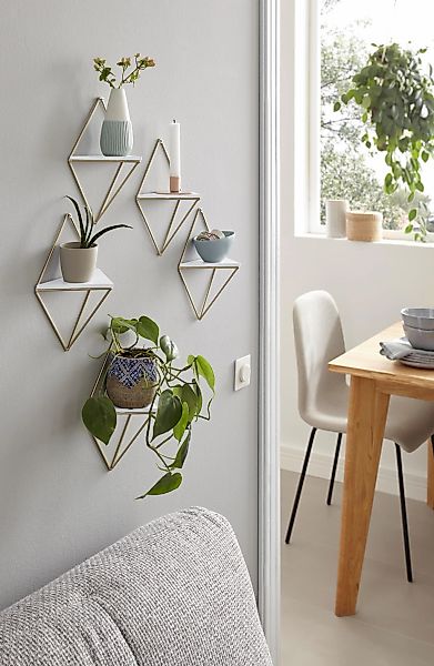 andas Deko-Wandregal Rauten Rudel, Set 5-tlg., günstig online kaufen