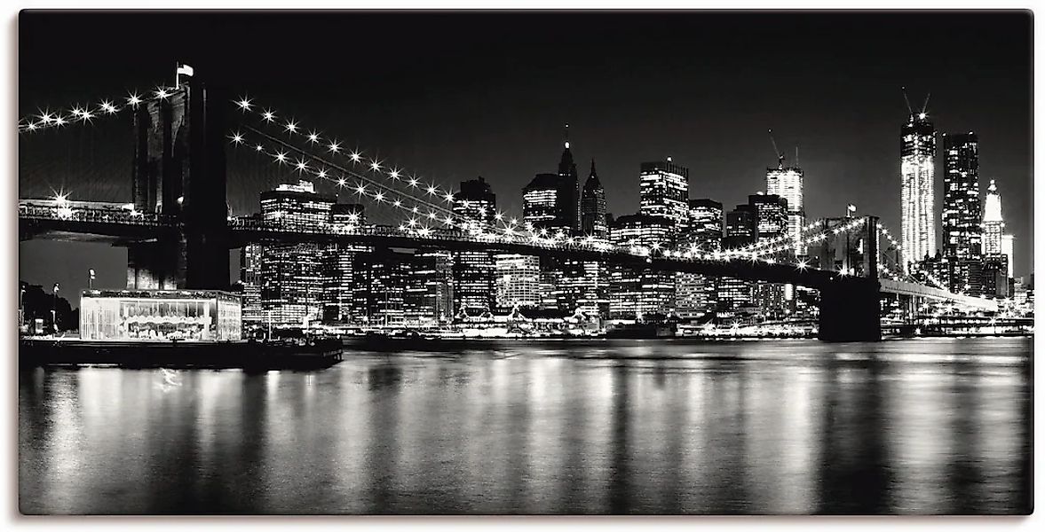 Artland Leinwandbild "Nächtliche Skyline Manhattan I" Amerika 1 Stk. tlg. a günstig online kaufen